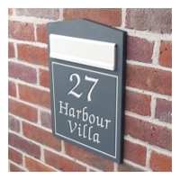 Thames letter box with Welsh slate front